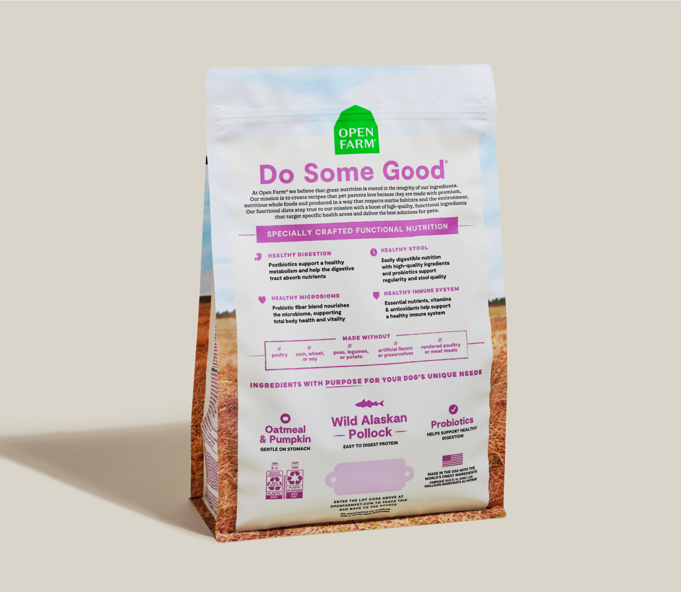 Pollock & Oatmeal Digestive Health Dog Kibble